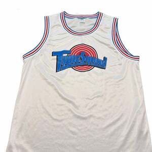 TuneSquad Space Jam Tank Top shirt Men's Size Large White Mesh